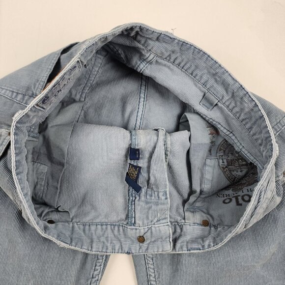 Polo Ralph Lauren Jeans Mens 38x31 Blue Varick Slim Straight Corduroy Denim - Picture 5 of 11